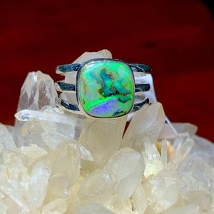 COPY - Solid sterling twilight opal ring